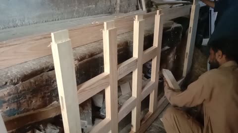 Wooden door making process