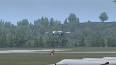 FSX - Landing after an 8 hour flight in Maine - A321Neo delivery from Hamburg - The Delta Virtual