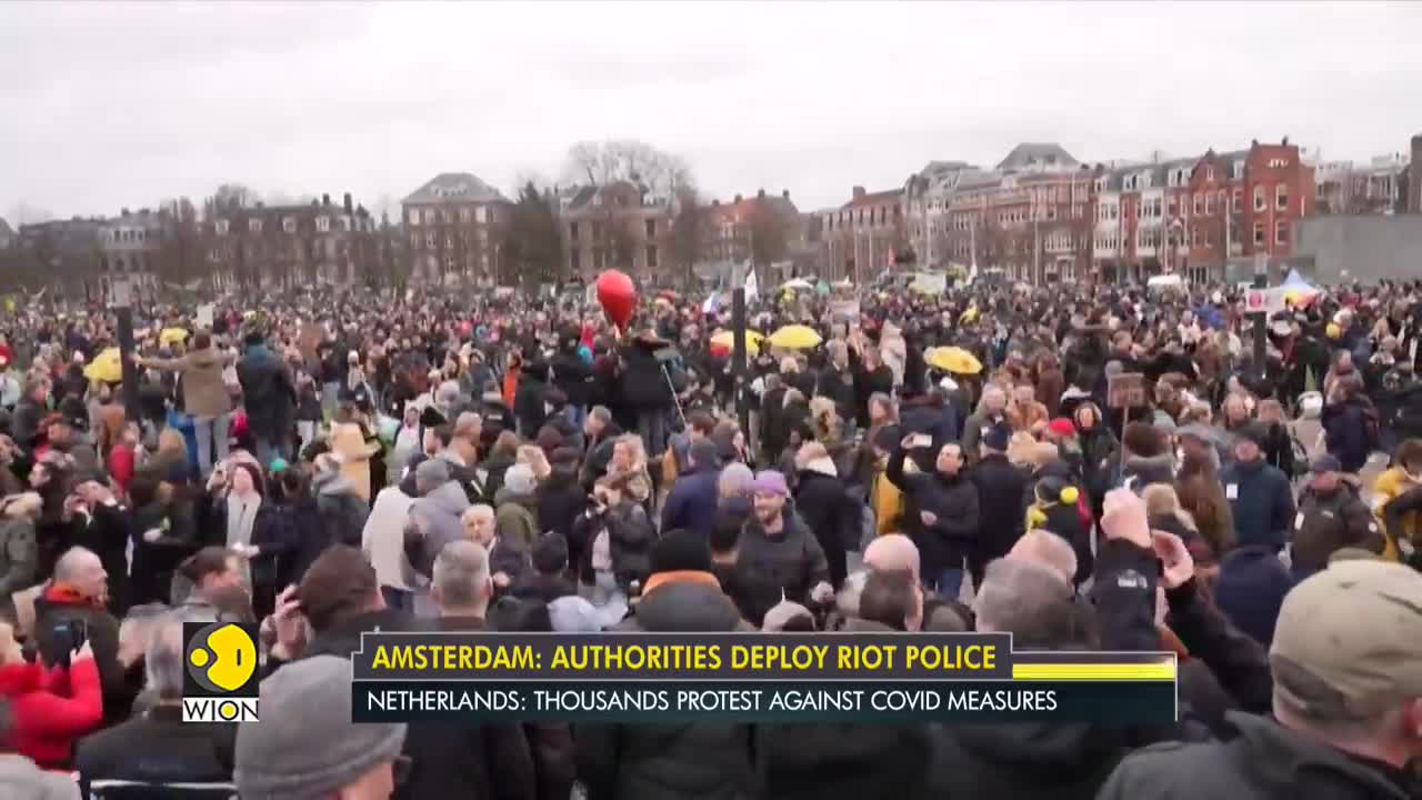 Netherlands: Thousands protest against Covid-19 curbs in Amsterdam | Latest English News | WION