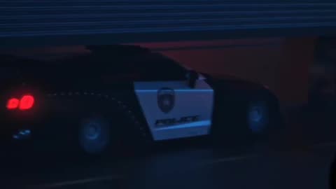 POLICE CAR UNDER THE TRUCK 🚓