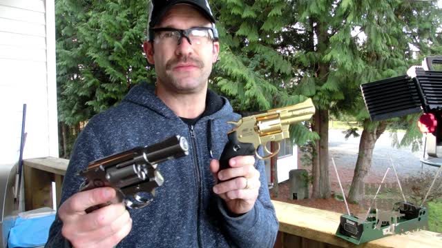 ASG Dan Wesson 2.5 inch Gold - G&G G731 2.5 Airsoft Pistol Field Test Shooting Comparison