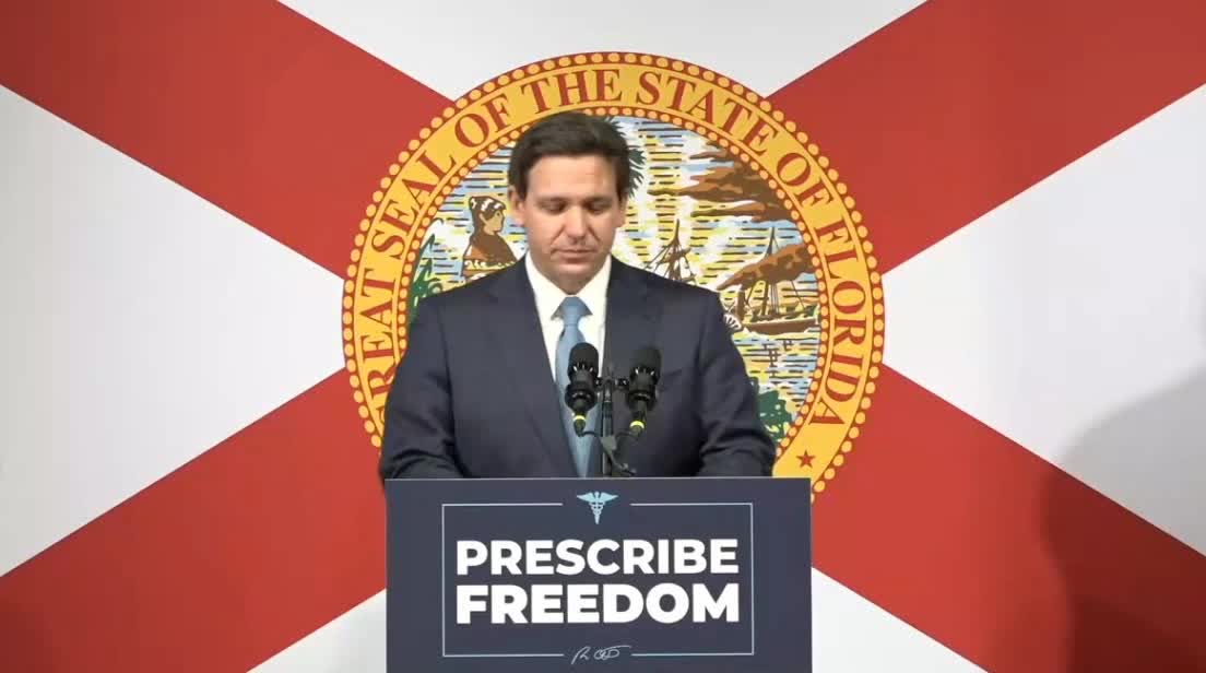 DeSantis: "They required us to stand against major institutions in our society, who were working to impose a biomedical security state."