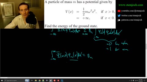 Quantum Mechanics - Half-Harmonic Oscillator - Practice Problem 3