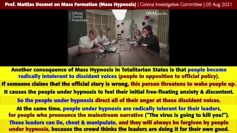 People under mass hypnosis are radically intolerant to the opposing point of view