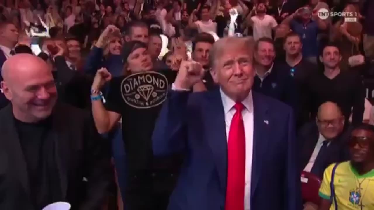 Trump gets a Standing Ovation at UFC tonight.