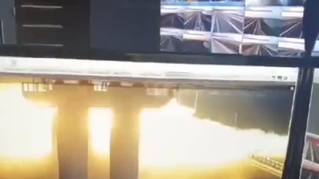 CCTV footage of the The Kerch bridge explosion in Crimea
