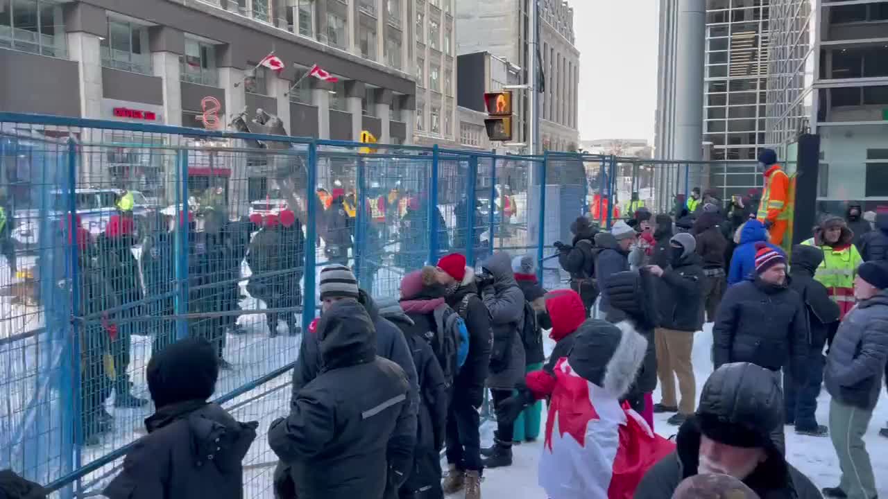 Ottawa Police have taken away the stage and put up more fencing