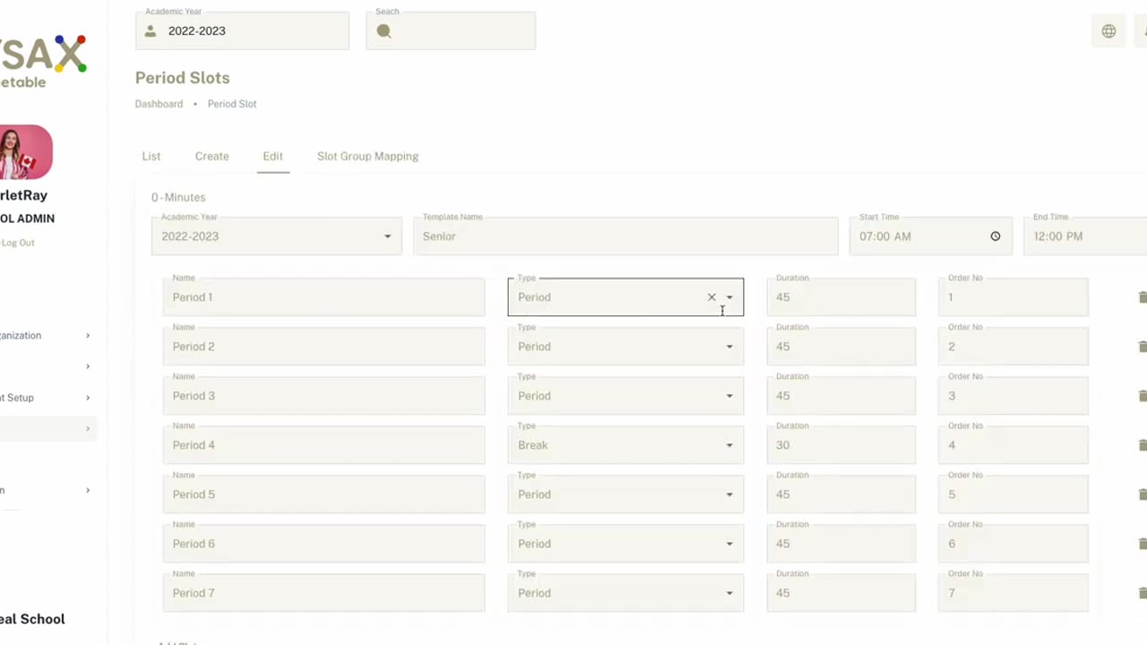 Automatic timetable by Wysax