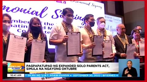 Single parents,matatanggap na ang benepisyo simula Oktubre