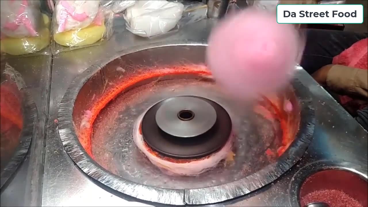 Childhood Memory Cotton Candy at Street Food