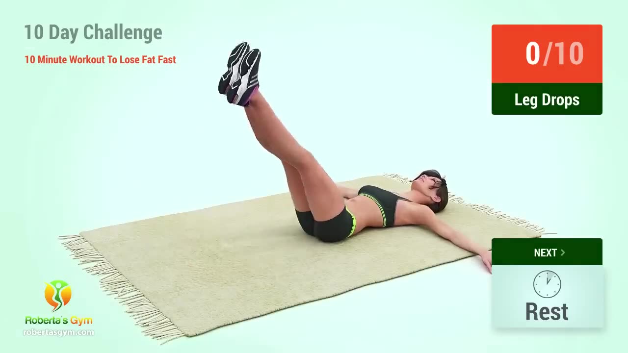 10 Day Challenge - 10 Minute Workout To Lose Fat Fast