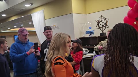 Bengals Cheerleader at Superbowl Party