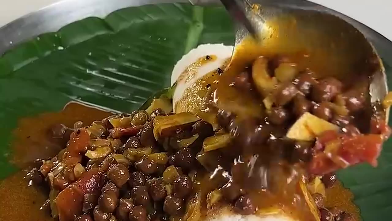 Kerala-Style Black Chickpea Curry and Puttu #shorts
