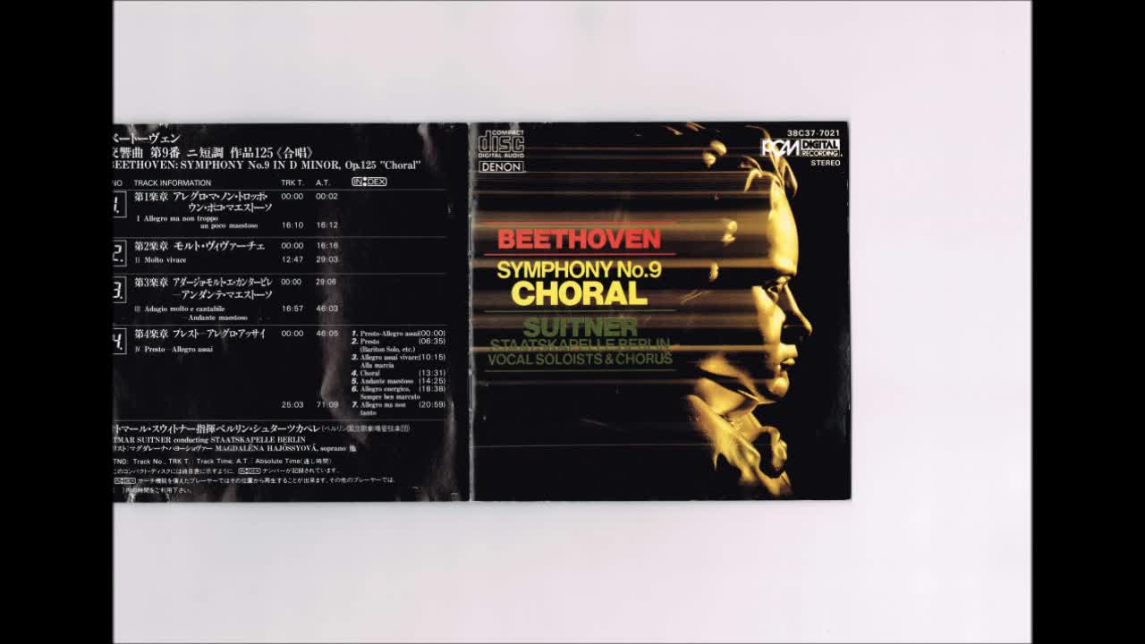 Beethoven - Symphony No.9 “Choral” Suitner Staatskapelle Berlin