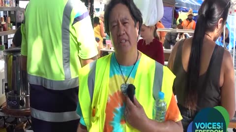 Peaceful Protest in Wellington - Meet Lee Annie from One Whanau NZ