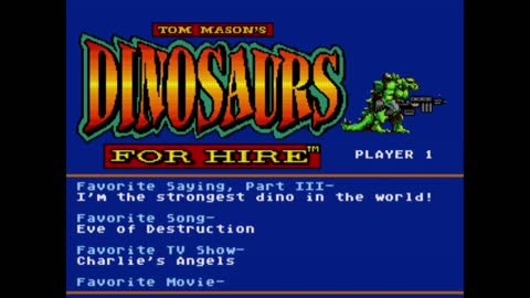 Dinosaurs For Hire (Sega Genesis) Review