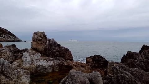 Irish ferries coming in to port at Caergybi