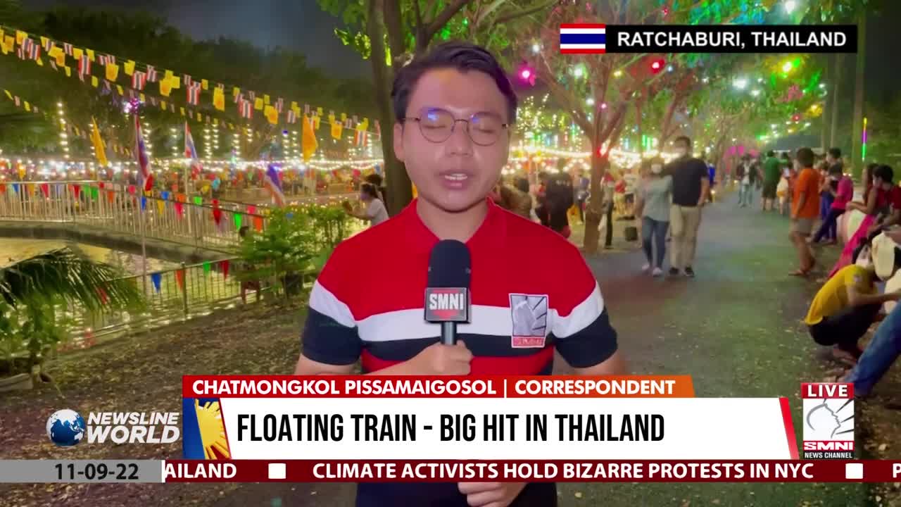 Floating train - big hit in Thailand