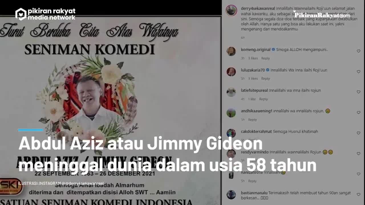 Komedian Senior Indonesia Jimmy Gideon Meninggal Dunia di Usia 58 Tahun