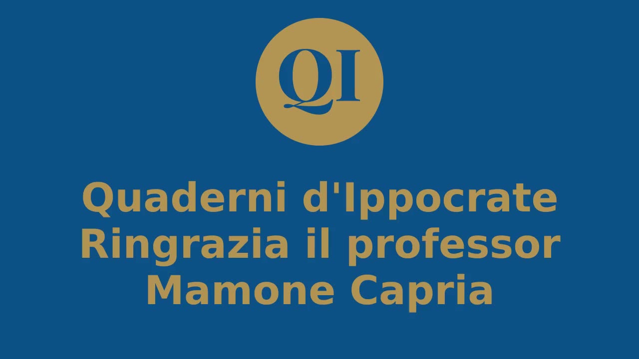 Quaderni d'Ippocrate intervista a Marco Mamone Capria