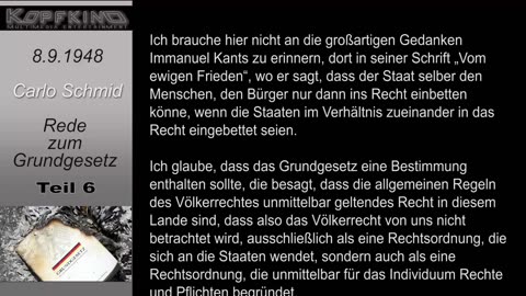 Carlo Schmid - Rede zum Grundgesetz Teil 6