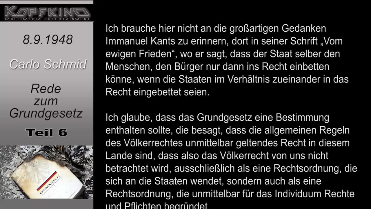 Carlo Schmid - Rede zum Grundgesetz Teil 6