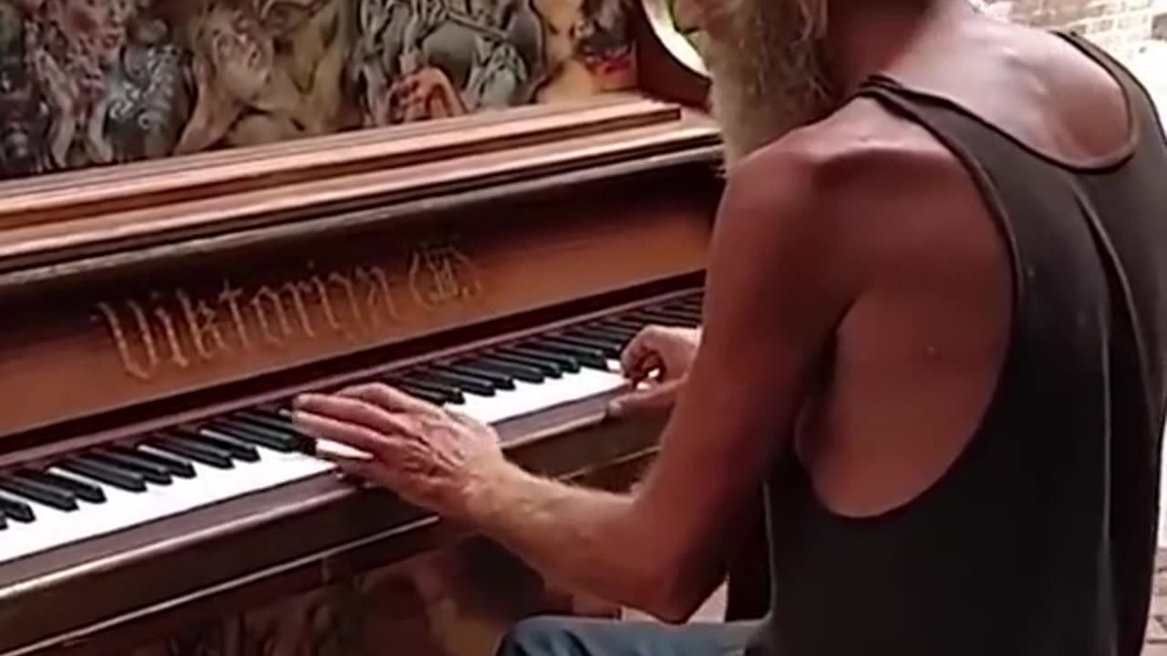 Vagabundo pianista en Sarasota Florida.