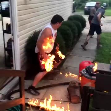 #fire Dont ever try this gas fire