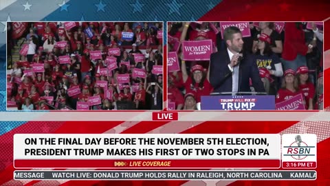 Eric Trump Reading Pennsylvania 11/4/24