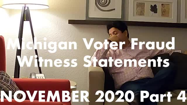 Mich Voter Fraud Witness Jose Aliaga saw the 4am Biden Ballot Drop!