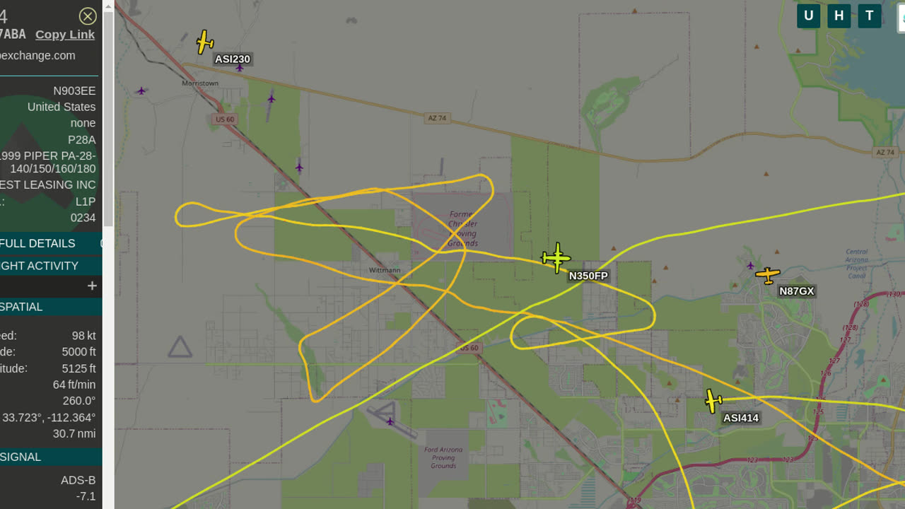 Bird Mafia Utah, N4143A, plane banging Morristown AZ - Oct 6th -