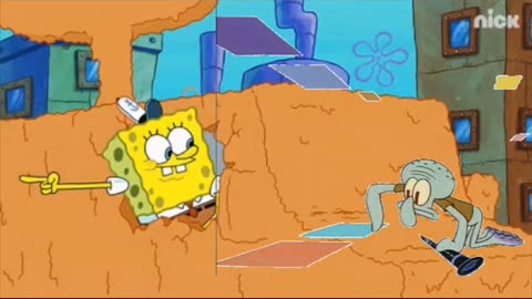 Squidward Is Playing With Tiles While Squidward Cleans The Windshield 🧼