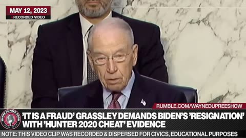 Sen. Grassley Is Frustrated over Biden Investigation