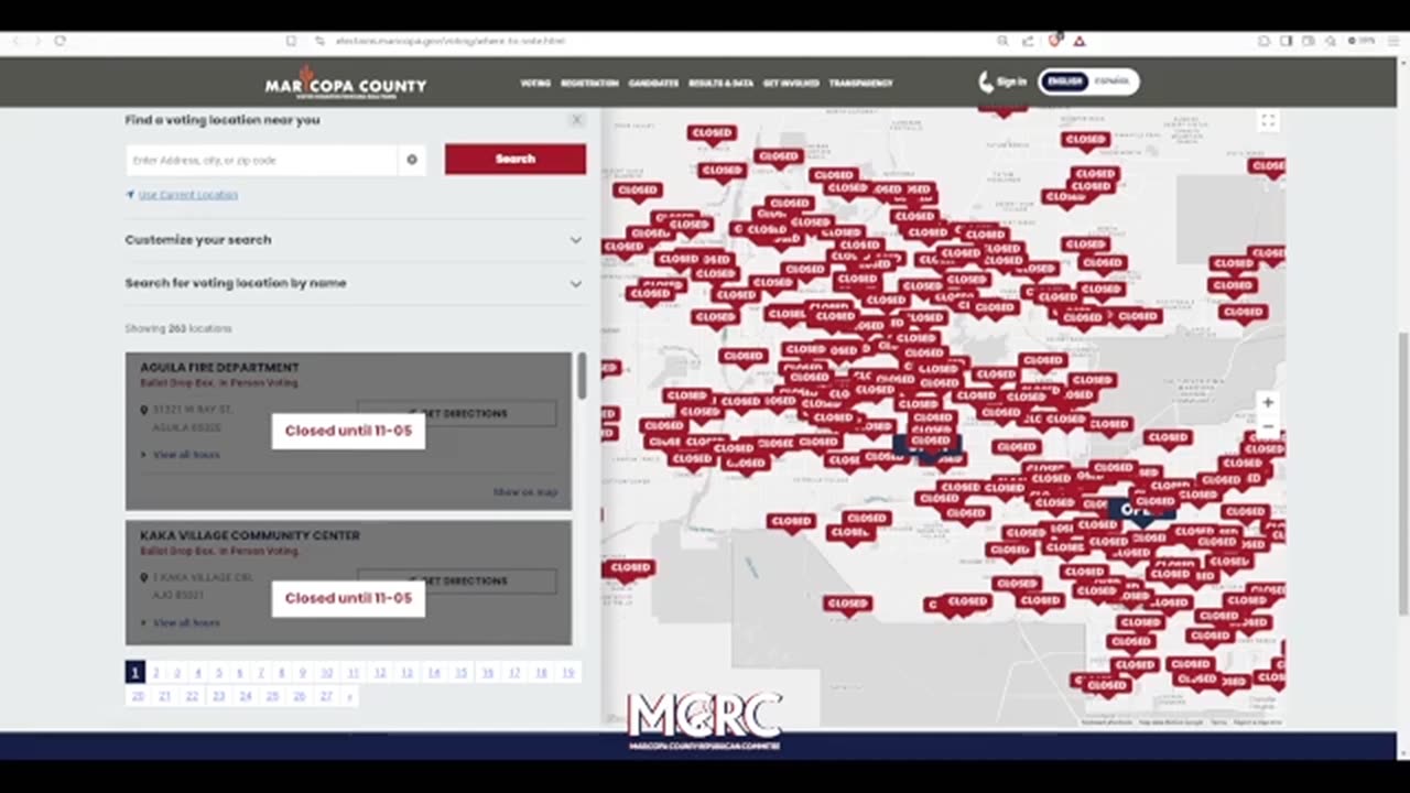 MARICOPA COUNTY POLLING PLACE LOCATOR FAIL