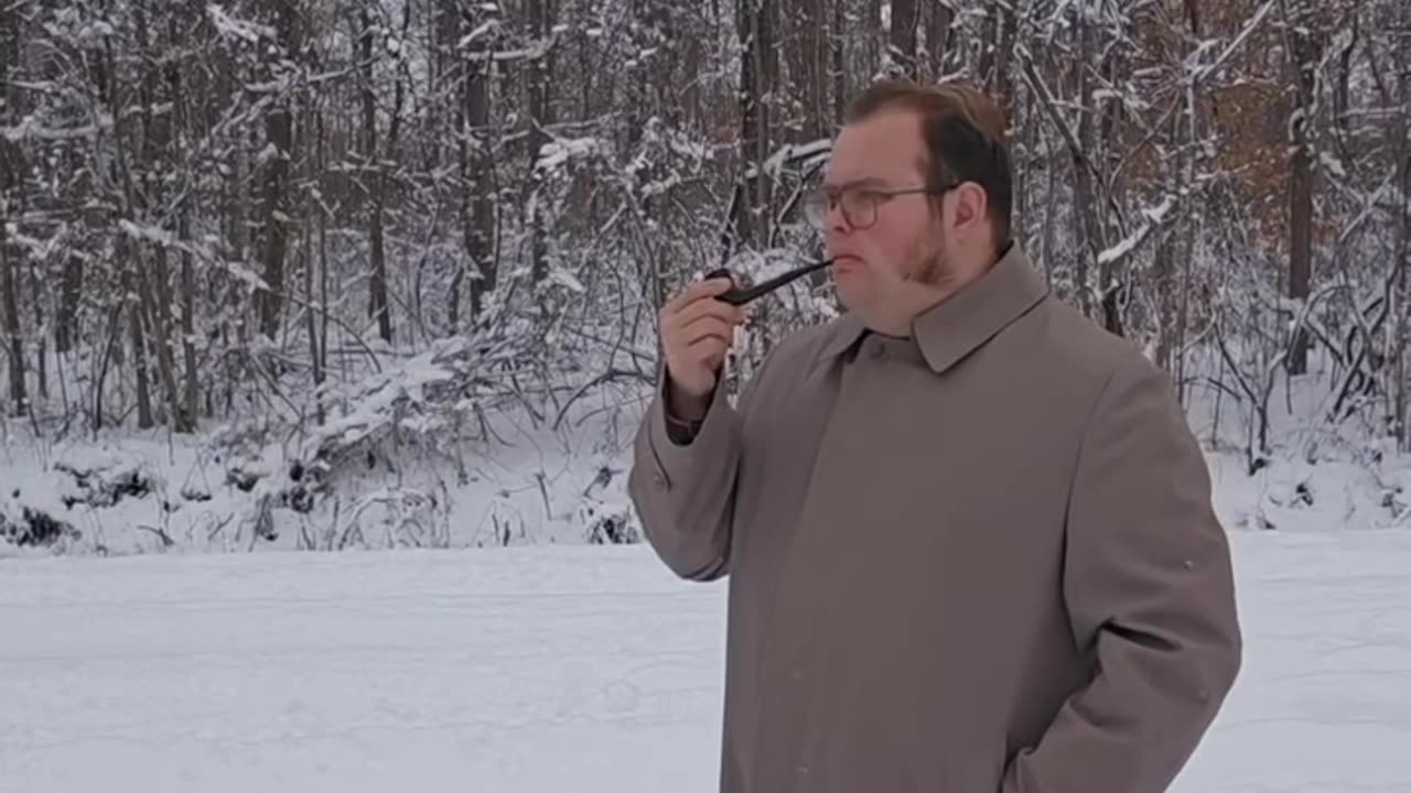 A pipe in the snow.