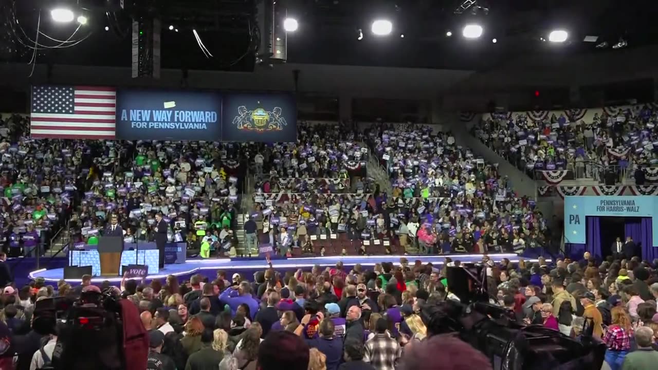 Kamala Harris rally - Erie, Pennsylvania Full Pool Video