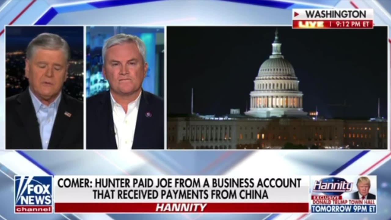 Hunter paid Joe from a business account that received payments from China...