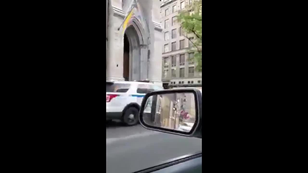 Driver Shows Desolate NYC Midtown With Almost All Stores Boarded Up