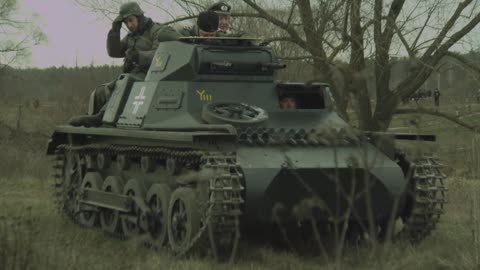 Panzer 1 AUSF.B Replica on the move. Excellent replica.