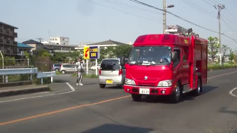 消防車緊急走行【Japanese fire truck】