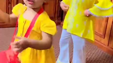 Funny girl dancing on favorite song