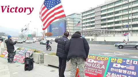Korea 2021 11.21. 미국 대사관 앞 한미일 동맹강화.