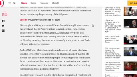 Parler To Sue Amazon Re: Terminating Services