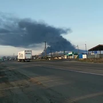 24.02.2022. The war has begun!!!The airfield near Kherson is on fire.