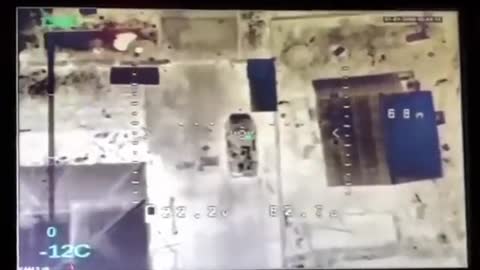 Russia x Ukraine - Ukranian Drone Hitting Russian Tank