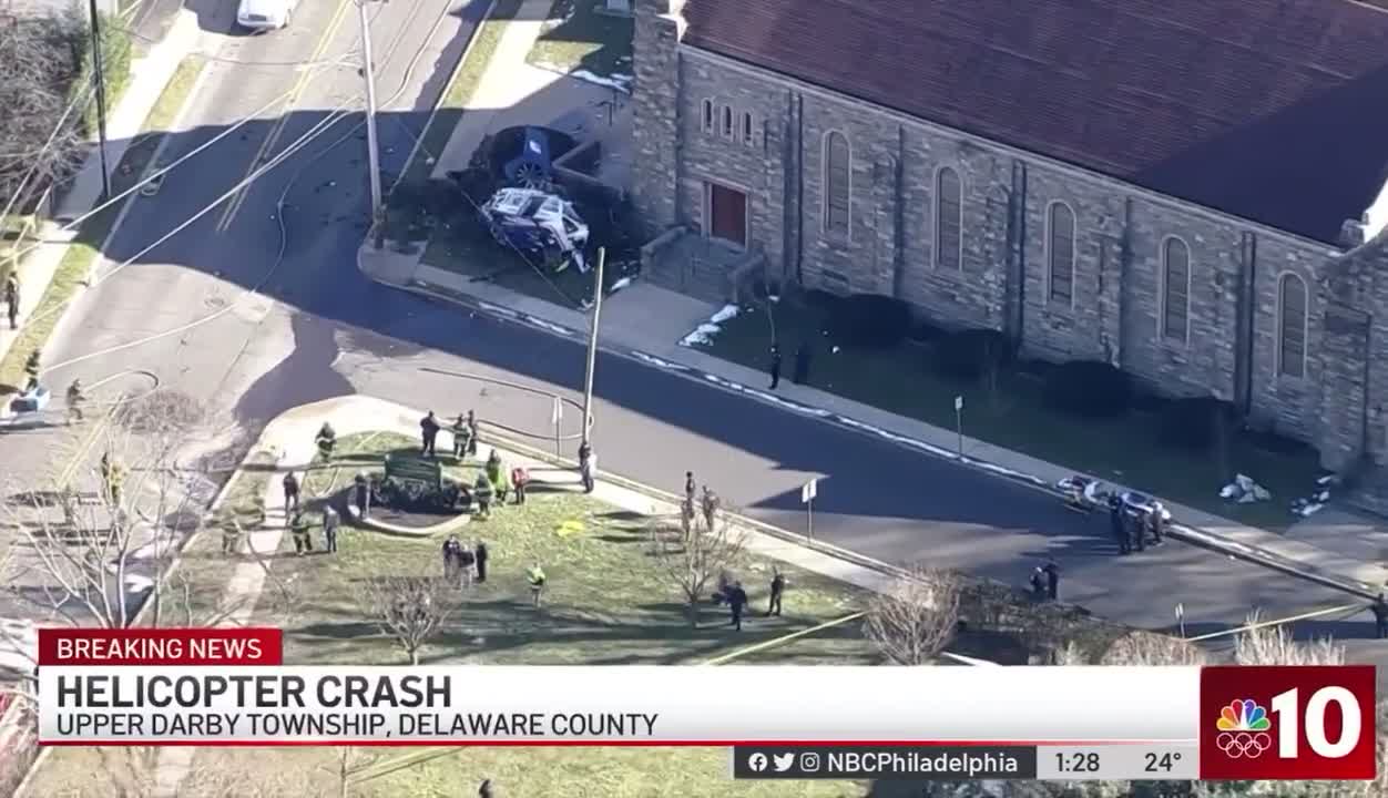 BREAKING! Medevac helicopter crash in Drexel Hill neighborhood of Upper Darby.