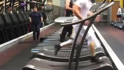 Guy reaches running speed