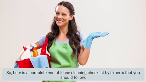 End Of Lease Cleaning Checklist By Experts