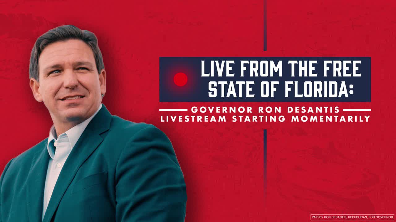 Governor DeSantis Speaks at a Pit Stop in The Villages