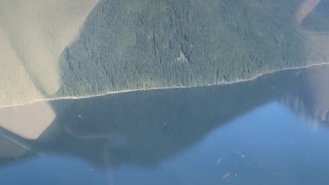 Flying over Alouette Lake